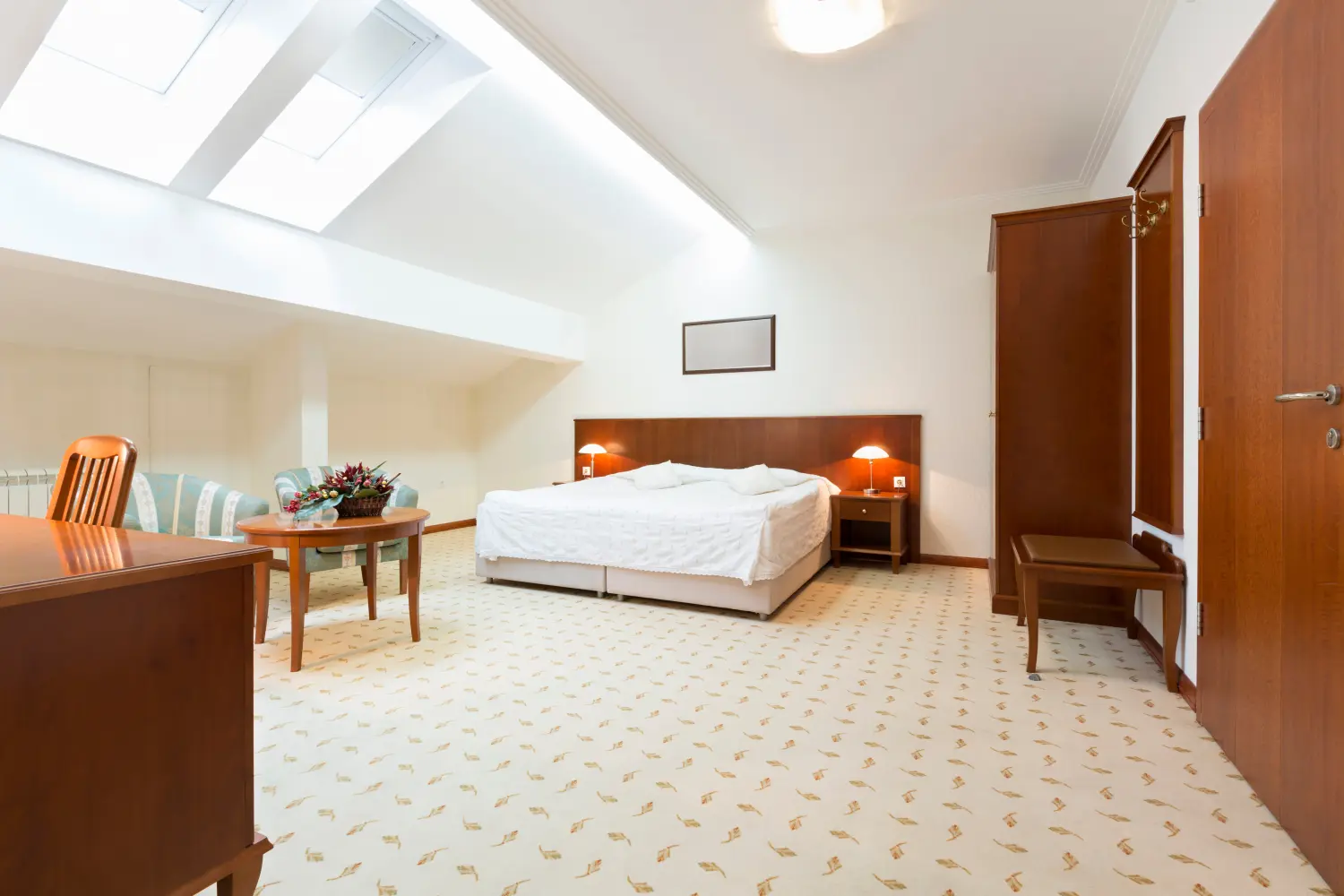 Schlafzimmer in einer Loft-Wohnung
